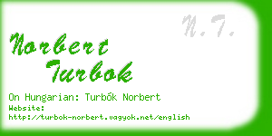 norbert turbok business card